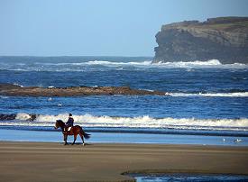 Riding on the beach in Kilkee